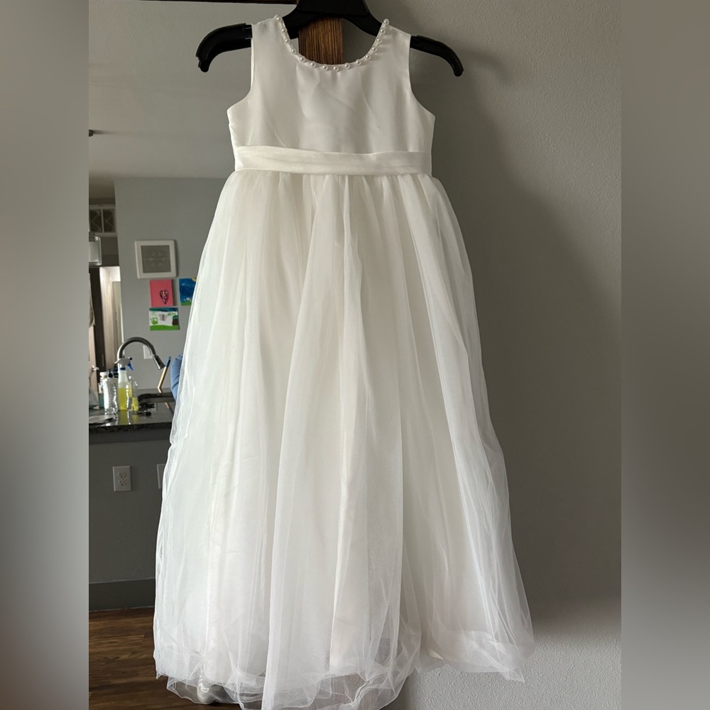 Elegant White Kids Dress